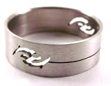 Silver Grey Dolphin Ring, Hypoallergenic Stainless Steel Band, Size 11.5