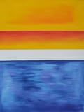 Art Reproduction Oil Painting - Yellow, Red, Blue - Extra Large 30 X 40 - Hand Painted Canvas Art