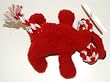 Milk-Bone Brand, Fleece & Rope Animals, Red with Black Nose, Rope Ears and Tail (1 Each)