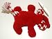Milk-Bone Brand, Fleece & Rope Animals, Red with Black Nose, Rope Ears and Tail (1 Each)