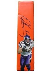 Chad Greenway Autographed Custom Photo Minnesota Vikings Football End Zone Pylon, Proof Photo
