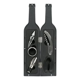 Kikkerland 5-Piece Wine Bottle Accessory Set
