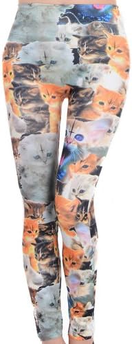Women Multi-Element Cute Cat Pattern Legging Pants (F224)