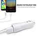 Car Charger, Noot® Ultra Fast USB Coiled Retractable Car Charger with Smart-IQ Technology for Apple iPhone | Samsung Galaxy | Google Nexus | Motorola | Nokia | HTC | Amazon Fire and many more (2.1 Amp Car Charger) (Apple Lightning Charging Cable not included)