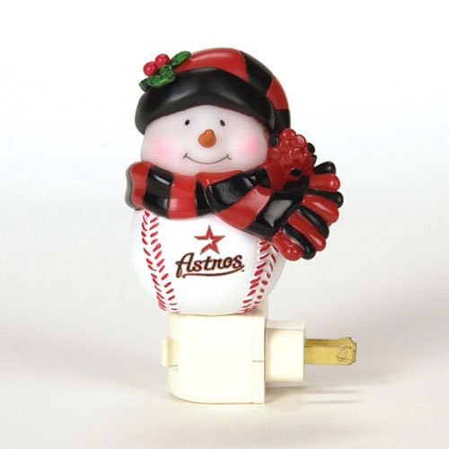 Houston Astros MLB Home Run Snowman Night Light (5-inch)