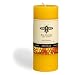 Long-lasting Hand-cast 100% Pure Beeswax Candle, 2 inch x 4 1/2 inch Beeswax Pillar - Natural
