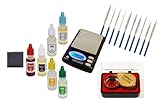 IMAGE OF Wirework Beadwork Jewelry Making Tools: 10-pc Filing Tool Set, Magnifying Glass, Digital Jewlery Scale, PLUS PuriTEST Precious Metals Test Kit