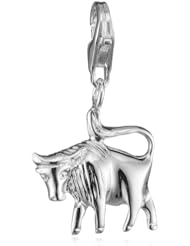 VINANI brand Germany 925 Sterling Silver Charm Pendant Zodiac Sign Taurus shiny HSER