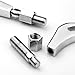 2x Chrome CNC Billet Spear Blade Long Stem 8mm 10mm Side Mirror For Cruiser Bike Softail Blackline