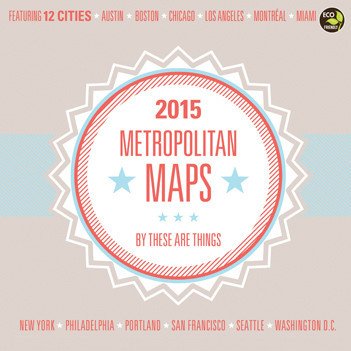2015 Metropolitan Maps Wall Calendar TF Publishing {jg}