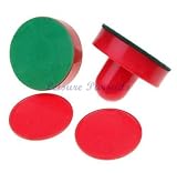 Air Hockey Arcade Quality - 2 x RED (63mm Pucks + 95mm Pushers)
