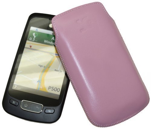Suncase Ledertasche f&uuml;r LG P500 Optimus One rosa Preisvergleich