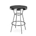 Poundex 40-Inch Retro Bar Table, Metal Chrome
