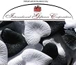 Heart Shaped Silk Rose Petals Wedding Favors Decor - 200 Count - Black & White