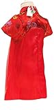 Blingland Kids Chinese Traditional Dress Princess Red Cheongsam Dress for Girls US 6 Asia 130-Red 2