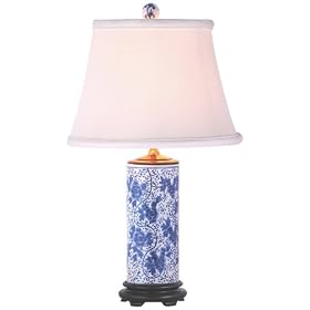 Blue and White Porcelain Canister Jar Table Lamp by Universal Lighting and Decor