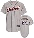 Miguel Cabrera Jersey: Adult 2010 Majestic Road Grey Replica #24 Detroit Tigers Jersey - Small