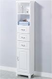 Dexter Linen Cabinet 14.5w Wood Doors White
