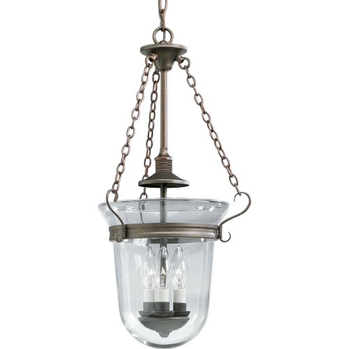 Progress Lighting P3617-88 3-Light Fixture with Clear Glass - Heirloom Image Progress Lighting P3617-88 3-Light Fixture with Clear Glass - Heirloom