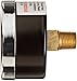 PIC Gauges 102D-158D Center Back Mount Dry Pressure Gauge w/ Black Steel Case, Brass Internals, Chrome Bezel, Plastic Lens, 1.5