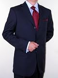 **NEW CLASSIC 2009 Signature Collection**New Italian 3 Button Business Mens Suit**100% Merino Wool 140'S**Highest Quality & Best Fit Guaranteed**A Perfect Business Mens Suit For YEAR ROUND USE**DARK NAVY BLUE