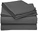Clara Clark 3-Piece Premier 1800 Series Duvet Cover, Queen, Charcoal Gray