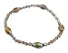 Anklet - A45 - Fire Polished Glass Beads - Stretch ~ Smoky Quartz AB (Iridescent)