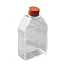 Corning 3814 Polystyrene 60mL Rectangular Canted Neck Cell Culture Flask with Orange HDPE Vent Cap and Ultra-Low Attachment (Case of 24)