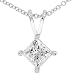 1/2 carat Princess Cut Diamond Solitaire Pendant set in Platinum (GH/SI)