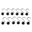 Black Ball Shower Curtain Hooks