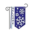 Welcome Snowflake Garden Flag