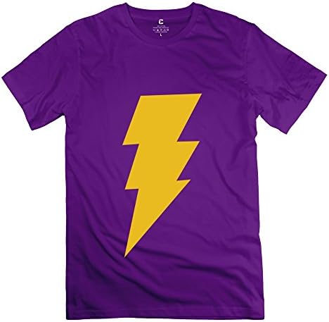 BXGD- Men's Cute Tees DC Comics Captain Marvel Shazam Logo Size XXL Purple