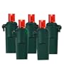 15 Battery Operated 8 Function Red LED Wide Angle Christmas Lights Green Wire