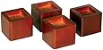 Wood Bed Risers lift Table furniture lifts storage Mahogany Set of 4
