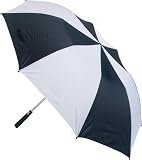 All Weather 60 in Golf Umbrella w/ One Hand Opening Black/White