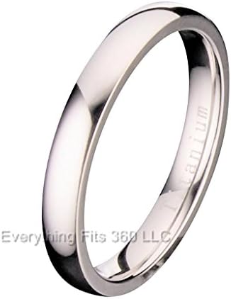 3MM Polished Comfort Fit Titanium Wedding Ring Band
