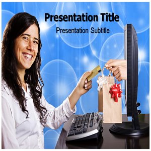 E shopping PowerPoint Template