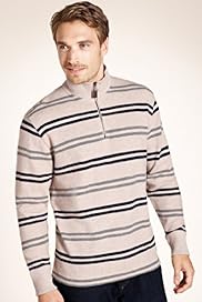 2 Longer Blue Harbour Pure Cotton Stripe Sweatshirt