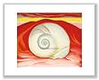 Red Hills with White Shell, 1938 by Georgia O'Keeffe 8.25"x10" Art Print Poster