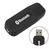 (Smart $ Portable) MINI USB Bluetooth 3.5mm Stereo Audio Music Receiver & Adapter for Home Stereo , Portable Speakers , Headphones , Car (AUX In) Music Sound Systems , & More 3.5mm Media Devices