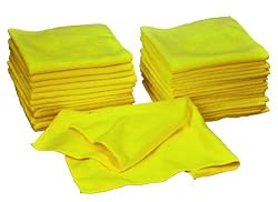 Eurow Microfiber Premium 16" x 16" 350 GSM Cleaning Towels 36-Pack
