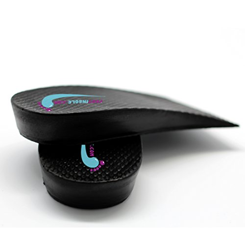 footinsole Height Increase Best Shoe Insoles Lift Kit 2 cm (0.8 inches) Heels Inserts (Black)