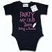 Dirty Fingers  PARTY my crib 2am, Bring a Bottle  Baby & Toddler Short Sleeve Bodysuit / BabyGrow, 0-3 months, Black