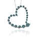 10k White Gold Blue Diamond Journey Heart Pendant (1/2 cttw), 18