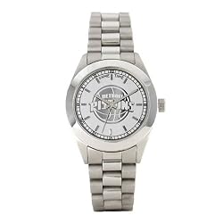 Detroit Pistons Ladies/Child Sapphire Series Crystal/Platinum Watch - NBA Basketball