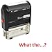 ExcelMark Self-Inking Novelty Message Stamp - What The…? - Red Ink