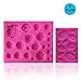 SIENON 33 Cavity Rose Flowers and Leaves Fondant Candy Silicone Molds For Sugarcraft, Cupcake Toppers, Soap, Polymer Clay,Crafting Projectsï¼ŒWedding and Birthday Cake Decoration