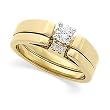 14K Yellow Gold Diamond Wedding Set - 0.28 Ct.