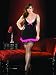 Plus Size Lycra Dress Sexy Lingerie - Plus Size in Black/Pink