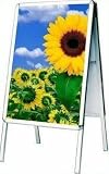 A1 Alu Kundenstopper Boardma�e: 121 x 66 cm / Bildma�e 60 x 85 cm